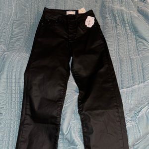 Faux leather pants